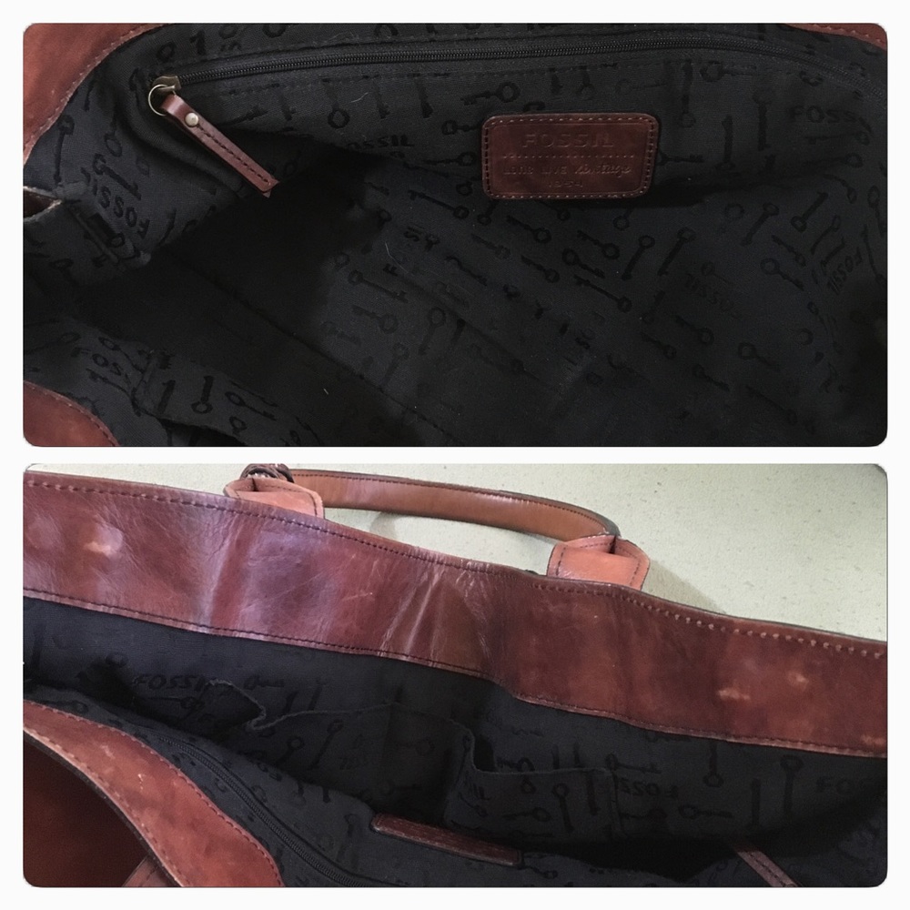 FOSSIL Vintage Reissue (VRI) Russet Weekender - Picture 8 of 8